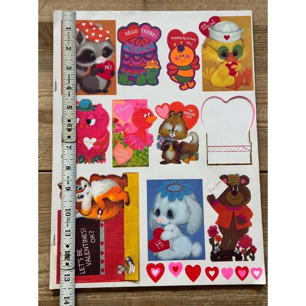 Book of vintage Valentine's Day cards from Hallmark- 26 animal cards unused
